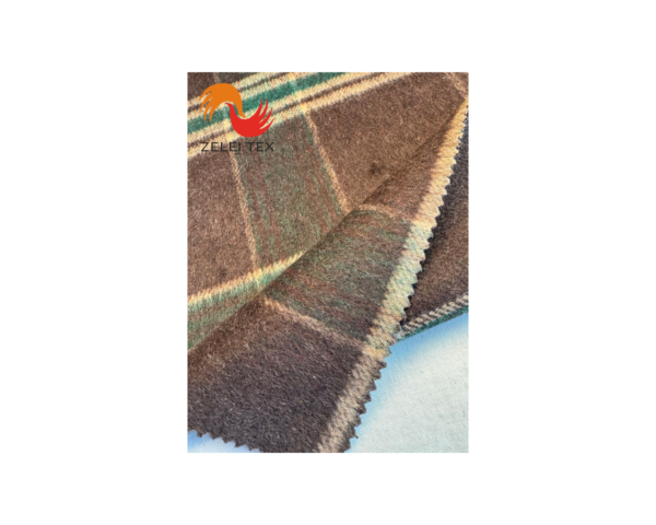 Single side pulled wool polyester fabric yarn-dyed suit checked woolen fabric