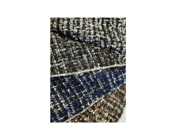 Small fragrant fabric woolen woven woven woolen tweed cloth for women's shoes, hats and bags