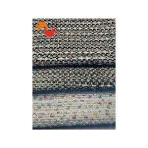 Small fragrant fabric woolen woven woven woolen tweed cloth for women's shoes, hats and bags