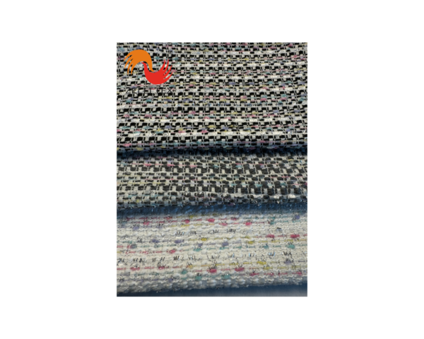 Small fragrant fabric woolen woven woven woolen tweed cloth for women's shoes, hats and bags